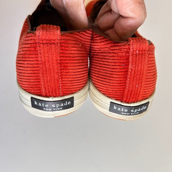 Kate Spade NY Orange Corduroy Slip-On Size 10 - Picture 4 of 5